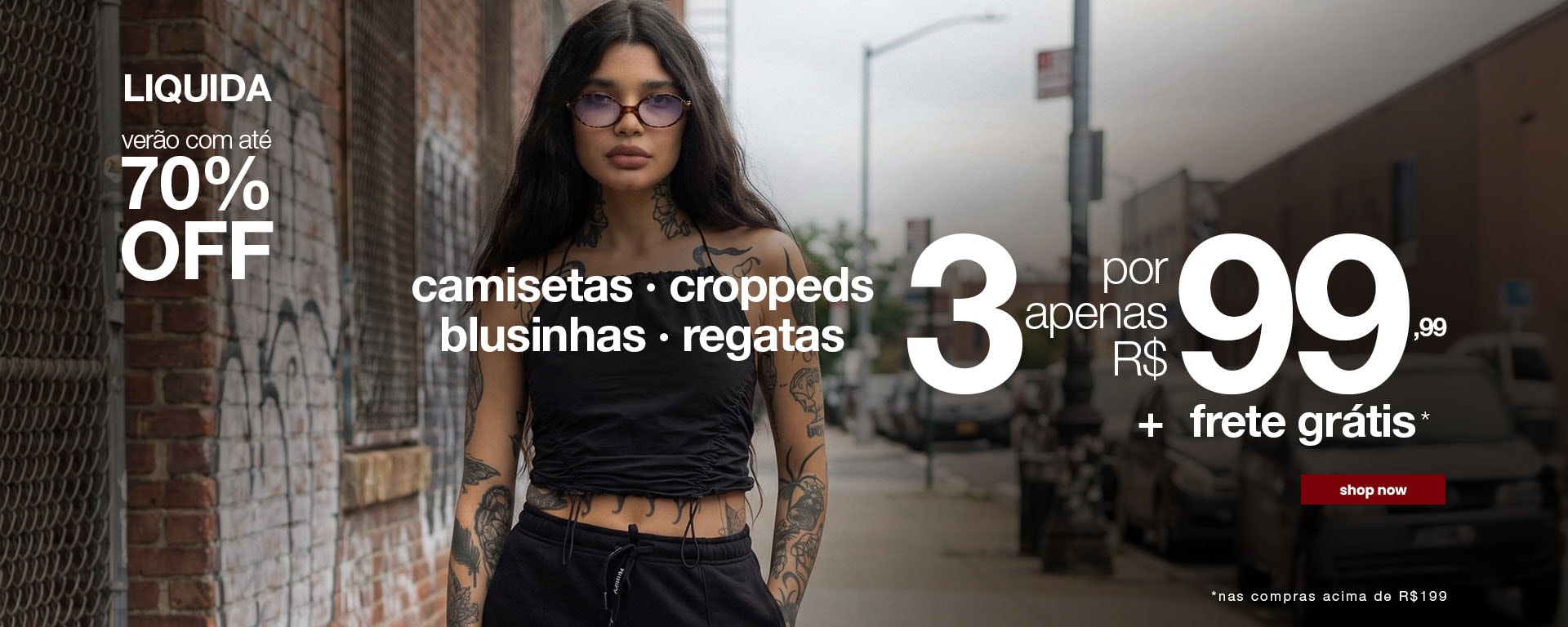 3 por R$99,99 | Camisetas, Croppeds, Blusinhas e Regatas | Anjuss