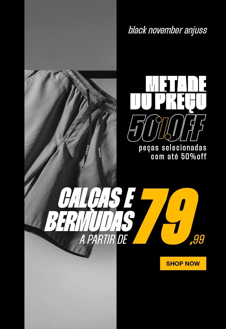 Black November Anjuss - Calças por R$199,99