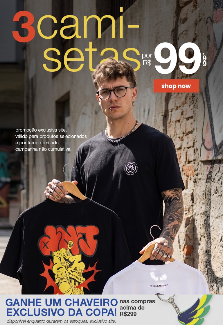 3 Camisetas por R$99 | Anjuss