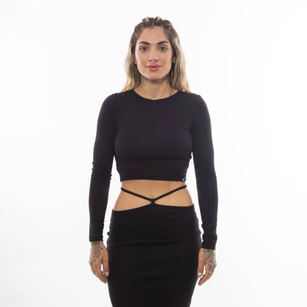 Blusinha Manga Longa Midriff
