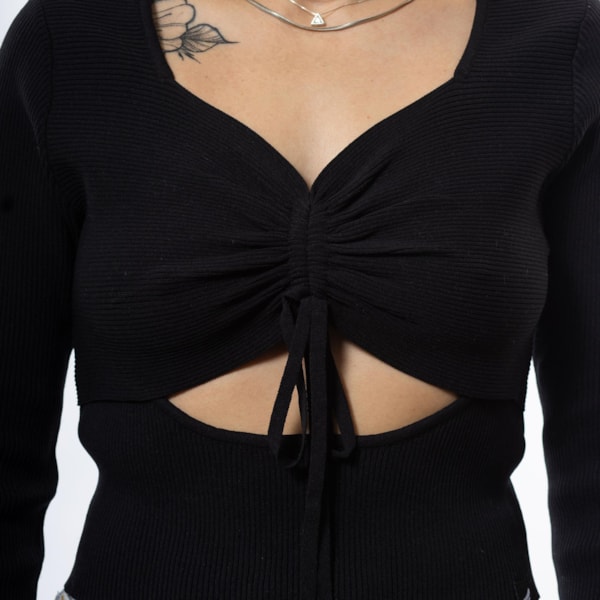 Segunda imagem do produto Blusinha Manga Longa Ruckled