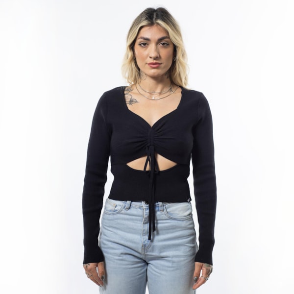 Blusinha Manga Longa Ruckled