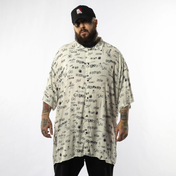 Camisa Unisex Plus Size Scrawl