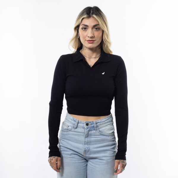 Cropped Feminino Manga Longa Spruce