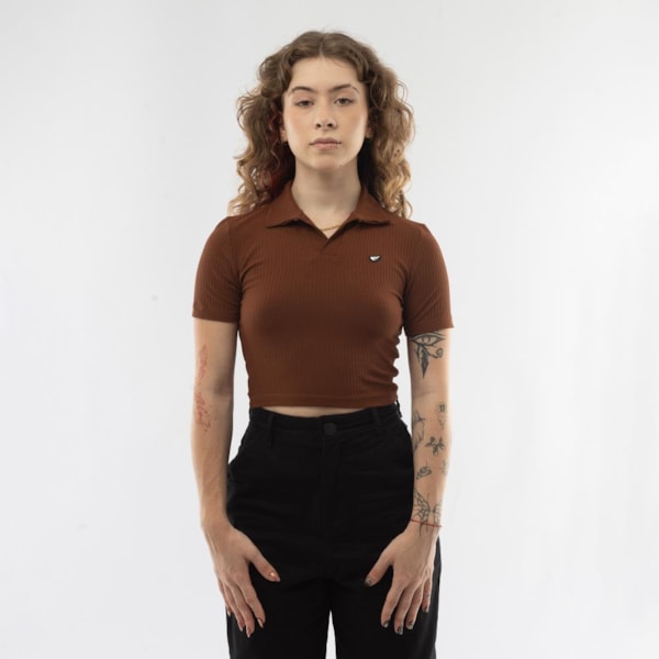 Cropped Feminino Preppy