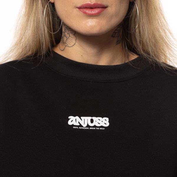 Segunda imagem do produto Moletom Básico Feminino Cropped