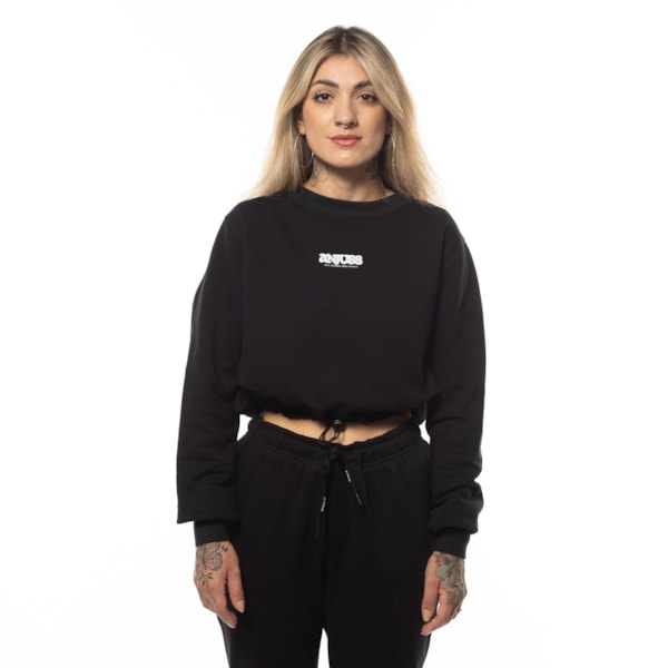 Moletom Básico Feminino Cropped