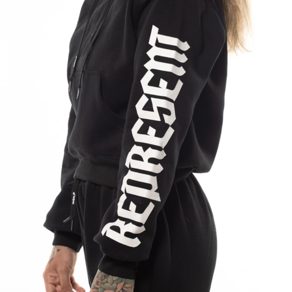 Segunda imagem do produto Moletom Canguru Feminino Cropped Rpst