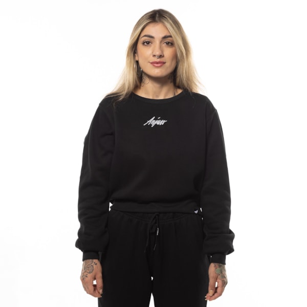 Moletom Feminino Cropped Griffin