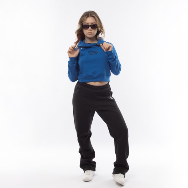 Moletom Feminino Cropped Powerful