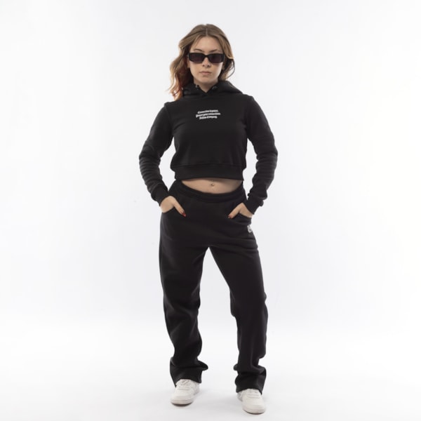 Moletom Feminino Cropped Powerful