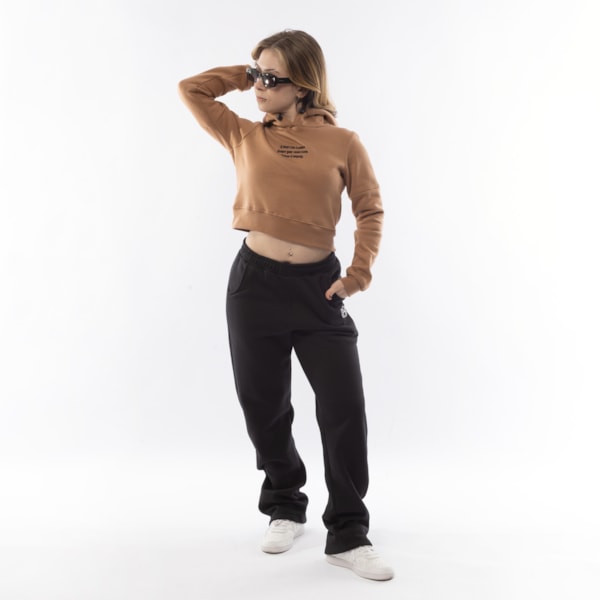 Moletom Feminino Cropped Powerful