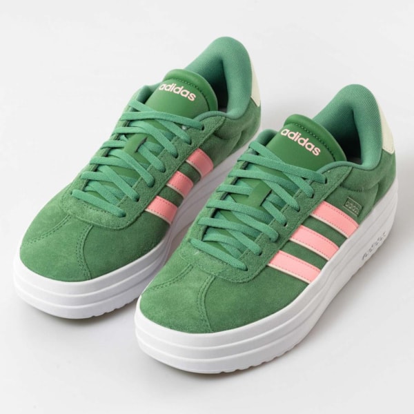 Tenis Adidas Vl Court Bold Verde/Rosa