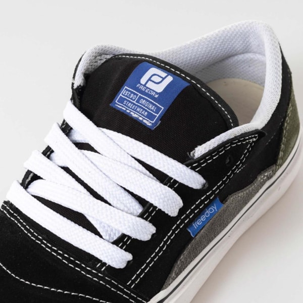 Segunda imagem do produto Tênis Freeday Fractal Pto/Verde/Cinza