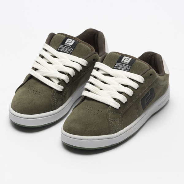 Tenis Freeday Jab Lite Camurca Verde/Branco